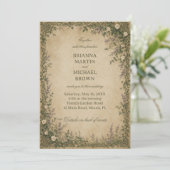 Invitation Botanique celtique vintage (Debout devant)