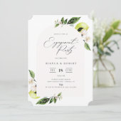 Invitation Botanique Citrons Arch Frame Engagement Party Invi (Debout devant)