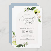 Invitation Botanique Citrons Arch Frame Engagement Party Invi (Devant / Derrière)