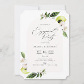 Invitation Botanique Citrons Arch Frame Engagement Party Invi (Devant)