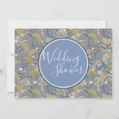 Invitation Botanique Daisy Jaune et Wedding shower de marine (Dos)