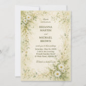 Invitation Botanique Daisy Vintage (Devant)