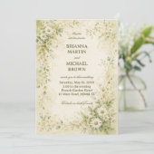 Invitation Botanique Daisy Vintage (Debout devant)