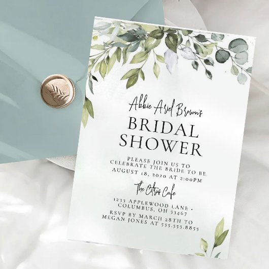 Invitation Botanique De Douche Nuptiale