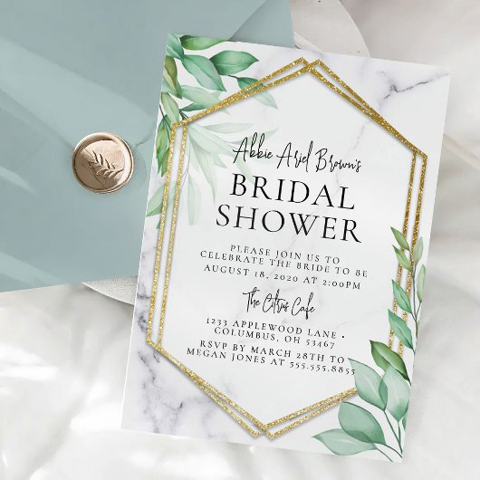 Invitation Botanique De Douche Nuptiale