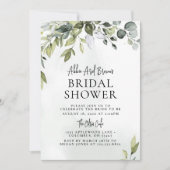Invitation Botanique De Douche Nuptiale (Devant)