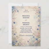 Invitation Botanique de fleur sauvage vintage (Devant)