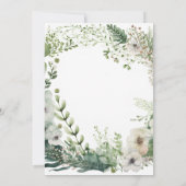 Invitation Botanique de Fleurs d'anémones Couples Douche (Dos)