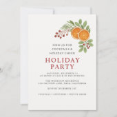 Invitation botanique de Noël pour une fête minimal (Devant)