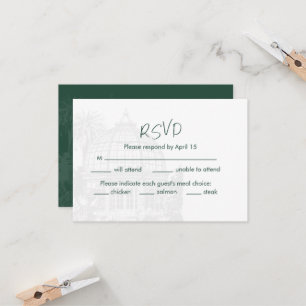 Invitation Botanique de serre Jardin vert RSVP boîtier