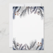 Invitation Botanique d'hiver moderne Fête de Fêtes d'entrepri (Dos)