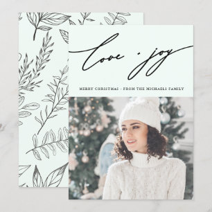 Invitation Botanique d'hiver rustique avec vert de vacances p