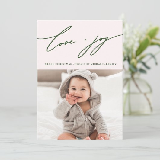 Invitation Botanique d'hiver rustique avec vert de vacances p (Debout devant)