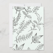 Invitation Botanique d'hiver rustique avec vert de vacances p (Dos)
