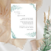 Invitation Botanique Elégant Argent Sage Aquarelle Mariage I