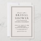 Invitation Botanique Élégant Gras Fête des mariées Fleur sauv (Devant)