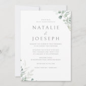 Invitation Botanique Élégante verdure Mariage moderne (Devant)