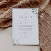 Invitation Botanique Élégante verdure Mariage moderne