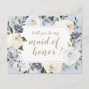 Invitation Botanique en fleurs Serez-vous ma servante d'honne