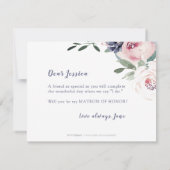 Invitation Botanique en fleurs Serez-vous mon maître d'honneu (Dos)