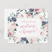 Invitation Botanique en fleurs Serez-vous mon maître d'honneu (Devant / Derrière)