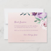 Invitation Botanique en fleurs Serez-vous mon maître d'honneu (Dos)