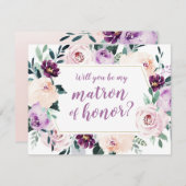 Invitation Botanique en fleurs Serez-vous mon maître d'honneu (Devant / Derrière)