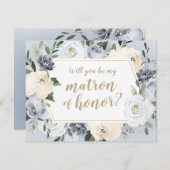 Invitation Botanique en fleurs Serez-vous mon maître d'honneu (Devant / Derrière)