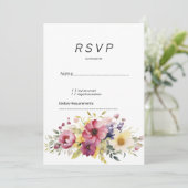 Invitation Botanique été fleuri coloré RSVP (Debout devant)