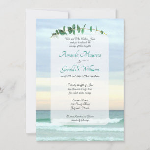 Invitation Botanique Eucalyptus Beach Mariage naturel Invitat