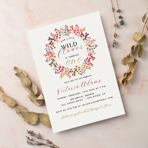 Invitation Botanique Eucalyptus Fall Leaf Wreath Anniversaire