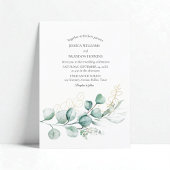 Invitation Botanique Eucalyptus Rustique Boho Mariage de verd