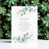 Invitation Botanique Eucalyptus Rustique Boho Mariage de verd