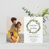 Invitation Botanique Eucalyptus Verdure Photos Mariage (Debout devant)