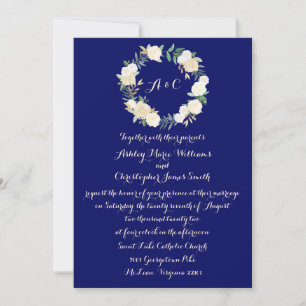 Invitation botanique Faire-part de mariage or verd