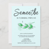 Invitation Botanique feuille (Devant)