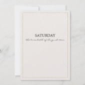 Invitation Botanique feuille de verdure fleurie rustique Mari (Dos)