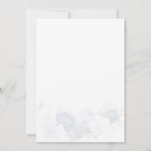 Invitation Botanique Floral Dusty Blue Script Mariage (Dos)