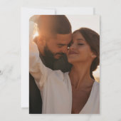 Invitation Botanique Floral Photo Terracotta Mariage (Dos)