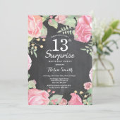 Invitation Botanique Floral Surprise 13e anniversaire Invitat (Debout devant)