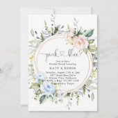 Invitation Botanique Floral verdure Révélation de genre (Devant)