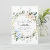 Invitation Botanique Floral verdure Révélation de genre (Debout devant)
