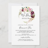 Invitation Botanique Florale Rustique Nous Reprenons Le Renou (Devant)