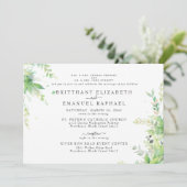 Invitation Botanique Grace Horizontale 2 Lieux Mariage (Debout devant)