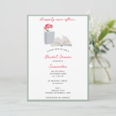 Invitation Botanique Livres & Bibliothèque Fête des mariées d (Debout devant)