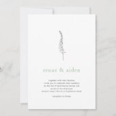Invitation botanique, mariage floral minimal (Devant)