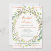 Invitation Botanique moderne | Fête des mariées d'affichage e (Devant)
