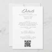Invitation Botanique monogramme QR Code Détails Mariage (Dos)