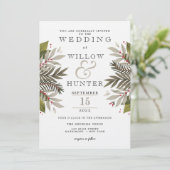 Invitation Botanique muté | Couleurs de la Terre | MARIAGE (Debout devant)