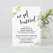 Invitation Botanique Nous Nous Sommes Mariés Typographie Mari (Debout devant)